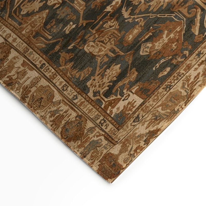 Tapis turc intérieur et extérieur brun, Rectangle 5 pi x 7 pi
