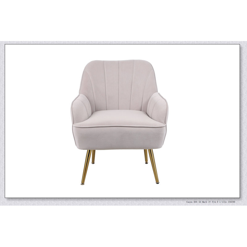 Fauteuil en sherpa moderne Mid-Century