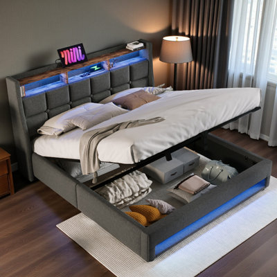 Upholstered Ottoman Storage Bed