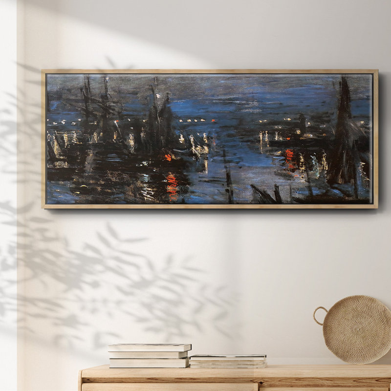 Le port du Havre, effet de nuit, 1873 - toile encadrée, H 24 po x l 60 po