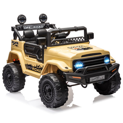 12V Kids Ride On Truck with Parent Remote Control, 3-Point Safety Belt & Emergency Brake, 3 Speed 2.5/4/6 MPH, Bluetooth Music, Spring Suspension, ASTM Certified Electric Toy Car for Ages 4-8