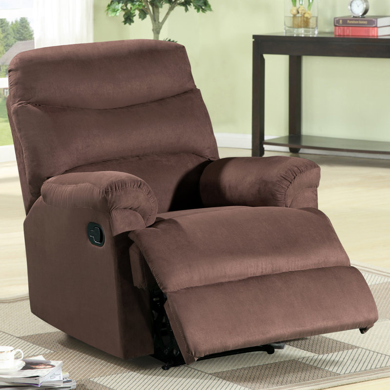 Schall Upholstered Recliner, Dark Brown