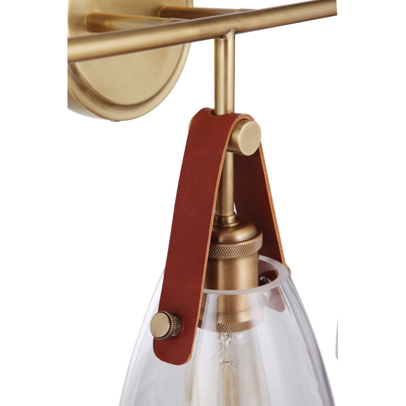 Fransen 3 - Light Dimmable Vanity Light, Vintage Brass
