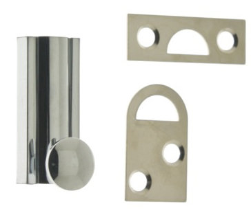Solid Brass Surface Bolt, Polished Chrome