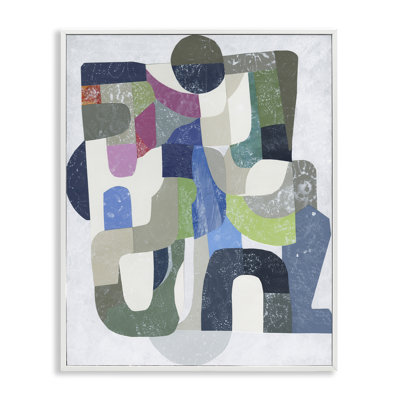 Rétro géométrie sur estampe numérique, design par Coco Good
