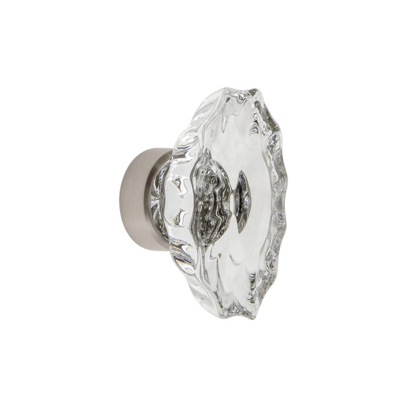 Biarritz Oval Knob, Satin Nickel