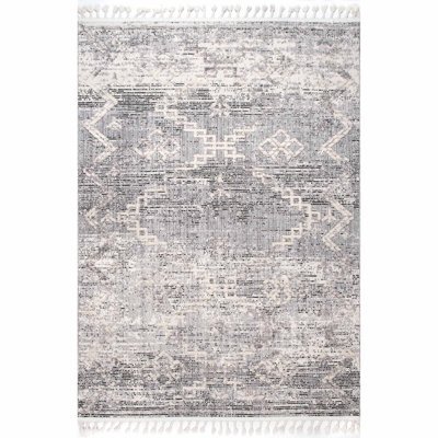 Tapis gris / blanc Makaila