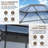 Patio Gazebo Double Roof with Steel Frame, Polycarbonate Hardtop Aluminum Gazebo-109242041