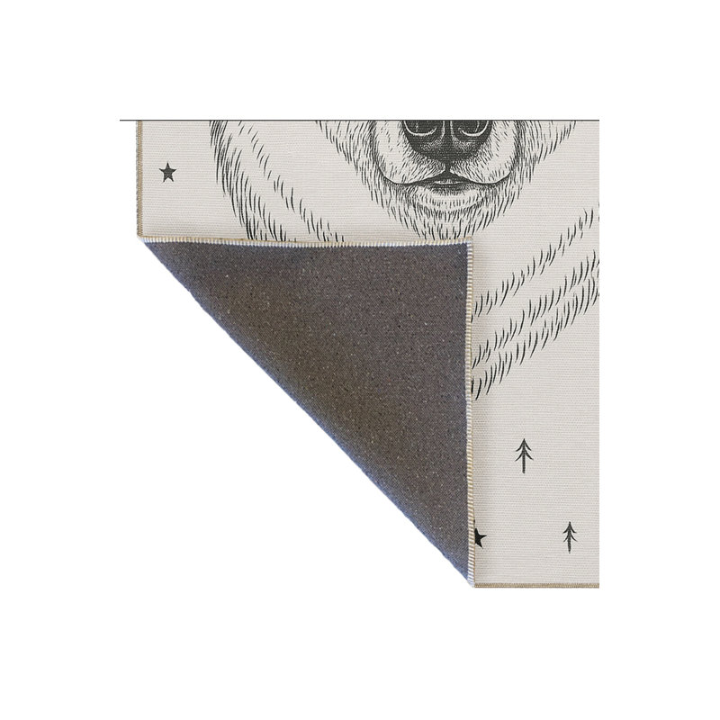 Tapis gris tissé Mosso, 2'6" x 4'11"