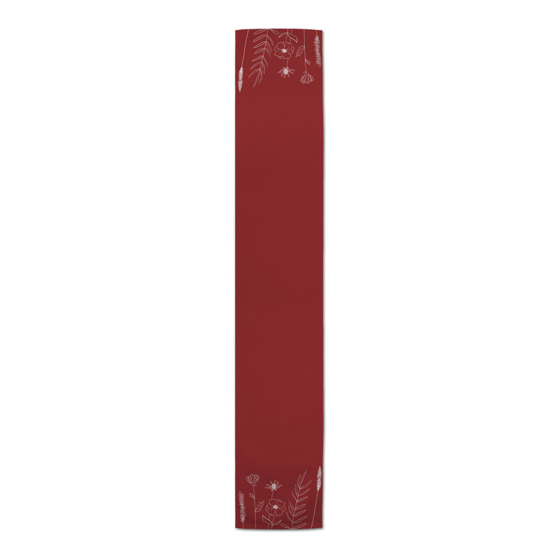 Chemin de table Jaizion, 90 po x 16 po, Rouge