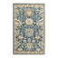 Camille Hand Knotted Wool Floral Area Rug in Navy/Beige-228462147