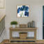 «Blue Blossoms on White» par Tiltonsville, reproduction d'art sur toile encadrée-239332976