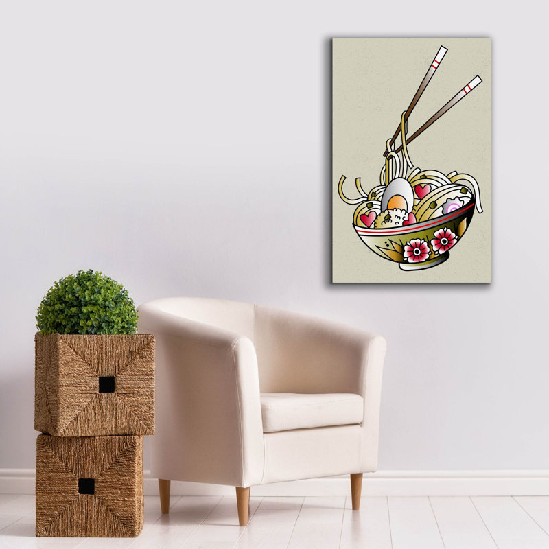 «Udon Love» par Design Fabrikken, art mural sur toile, H 40 po x l 26 po x P 1,5 po