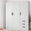Garrity 61"Wide Armoire Wardrobe Closet For Hanging With 3 Drawers & Shelves-1652005789