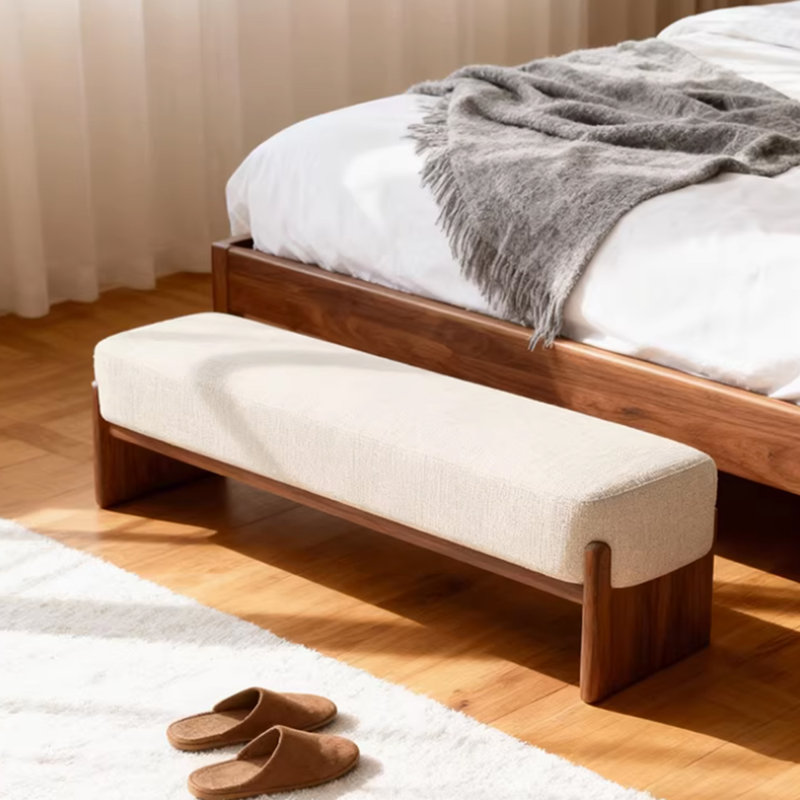 Banc rembourré Modern, Blanc