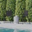 Chaises de patio pliables en polyester enduit de PVC avec accoudoirs Clarajane-87001986
