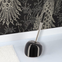 Matte Black Toilet Bowl Brush for Bathroom with Holder - Sleek Design,  Sturdy, and Durable