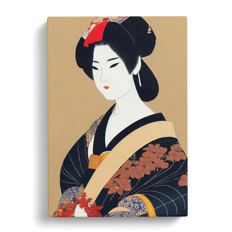 Classic Geisha No.3 - Wrapped Canvas, 50cm H x 35cm W x 3cm D