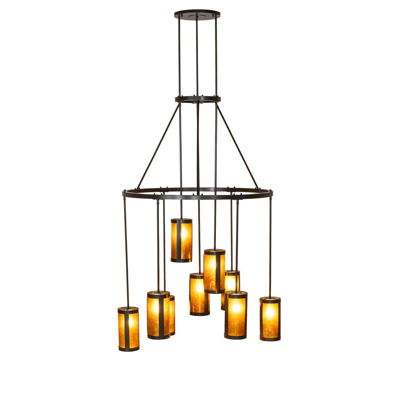 48" Wide Cartier 9 Light Cascading Chandelier