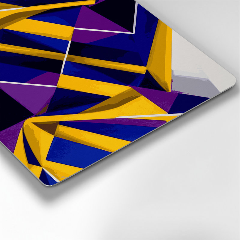 Hard Edge 7 Purple Metal Wall Art, 12" H x 12" W