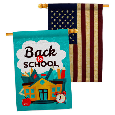 Drapeau de maison en polyester à 2 côtés 40 x 28 po