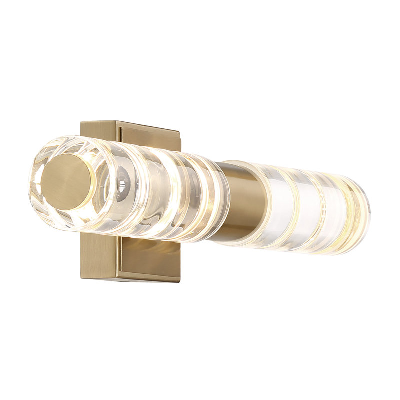 Luminaire de salle de bain Beale à DEL Beale, 28 po de largeur, Laiton, Laiton