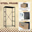 Commode pour chambre à coucher avec 4 tiroirs de rangement Commode pour commode en tissu Albuquerque Cityscape