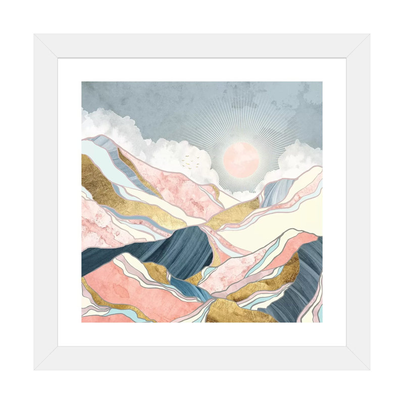 Spring Morning - Graphic Art Print, White, 16" H x 16" W x 1" D, White Framed Paper