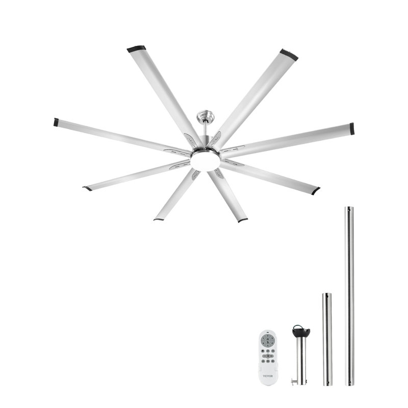 84 In Ceiling Fan with Light, 6-Speed Remote Control, Dimmable 3-Color Temperature, Reversible DC Motor, Low Profile Flush Mount Fan for Bedroom, Living Room, Indoor/Outdoor Use