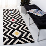 Sandweiler Hand Tufted Wool And Viscose Geometric Rug