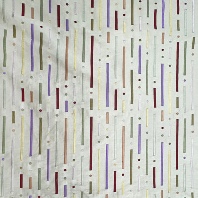 Tissu Stratus | Tissu de soie rayé multicolore | Tissu de draperie et de rideau