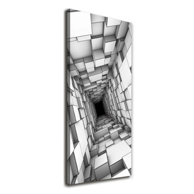 Tunnel With Cubes - Wrapped Canvas Print