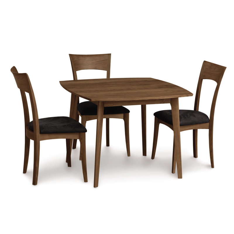 Catalina Fixed Top Table, 30" H x 40" L x 40" W, Natural Walnut