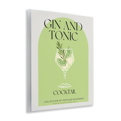 Stylish Retro Gin & Tonic Wall Plaque, design by Lil' Rue