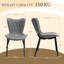 Cat Scratching Leather Dining Chair, Diamond Quilting, (set Of 2)-1134244401