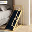 Rampe d'escalier en bois pour chien avec 4 hauteurs réglables et tapis antidérapant pliable pour une utilisation simple
