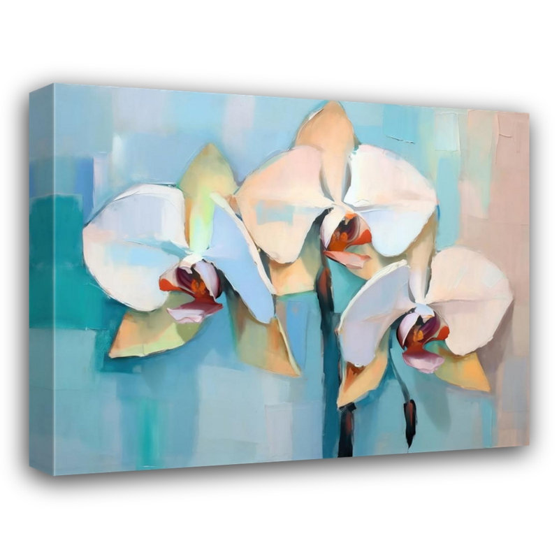 "Orchidée 1" sur toile, H 20 po x l 24 po