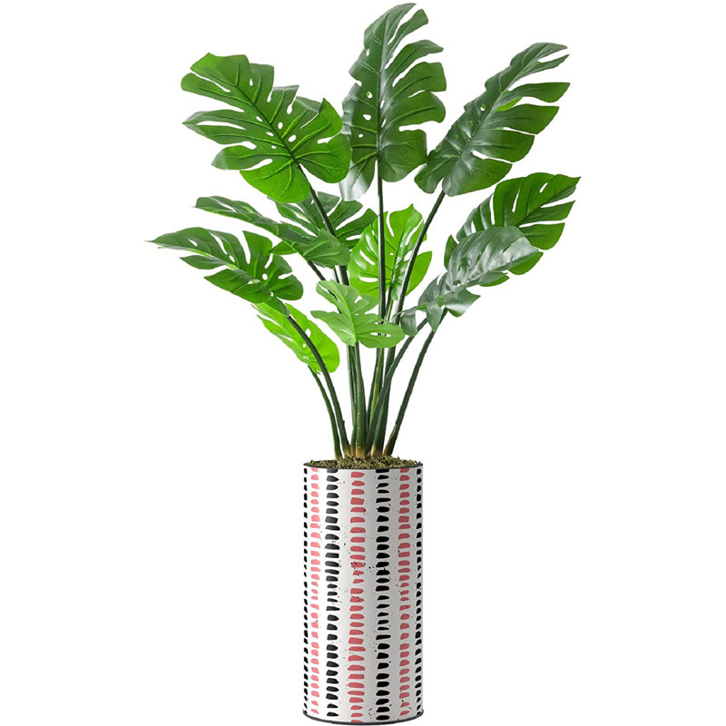 Arbre artificiel avec effet de ligne alternatif rouge et noir Signleader, H 65 po x l 13 po x P 13 po
