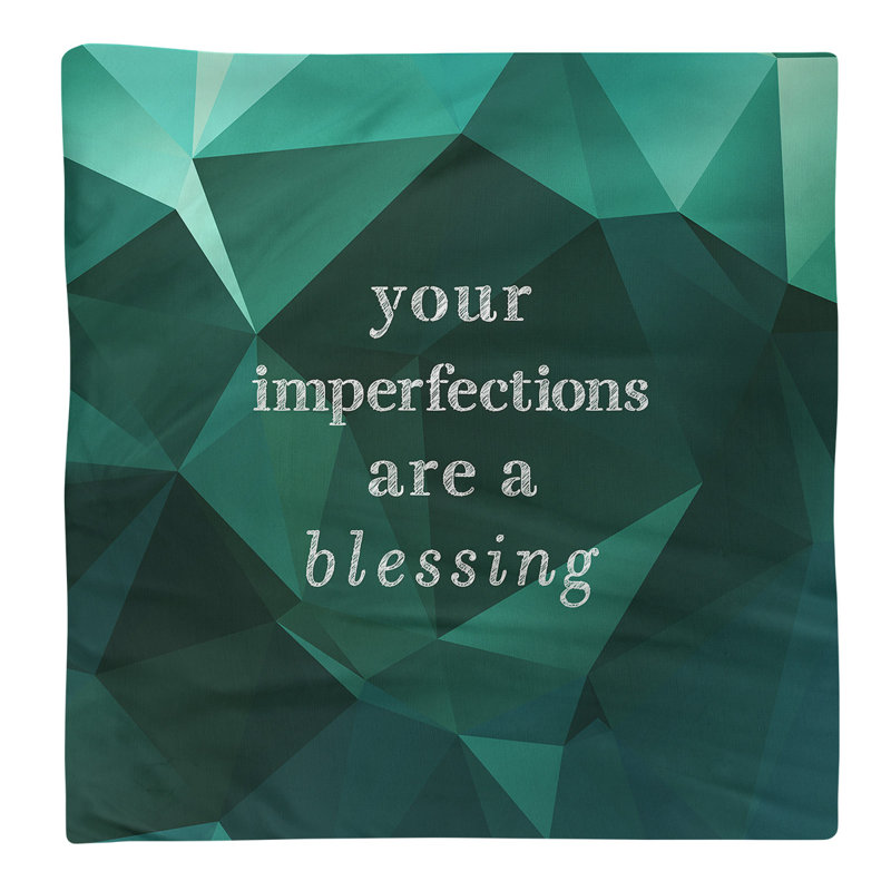 Polyester, Cotton Geometric Square Napkin, Emerald, Polyester, 10" L x 10" W