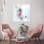 «Pastel Blue Abstract», reproduction d'art encadrée contemporaine pour chambre à coucher-68784081-68784084