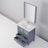 Bath Vanity Ceramic Top, Faucet Set, and Mirror