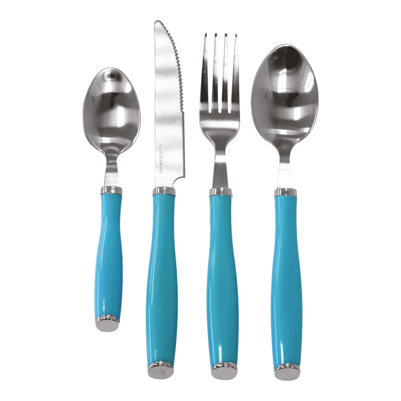 24-Piece Cutlery Set, Sky Blue