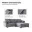Canapé modulaire réversible en velours côtelé l 104 po Brandee-96600088