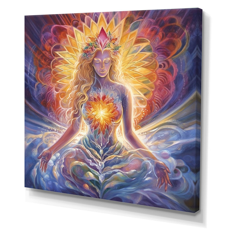 " Divine Goddess Incantations I ", 36" H x 36" W x 1.5" D, Wrapped Canvas