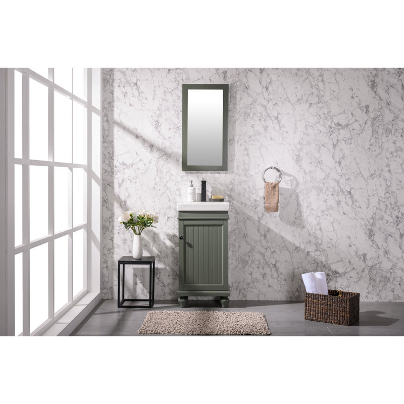 Ensemble de meuble-lavabo simple 17,5 po Malley, Étain vert