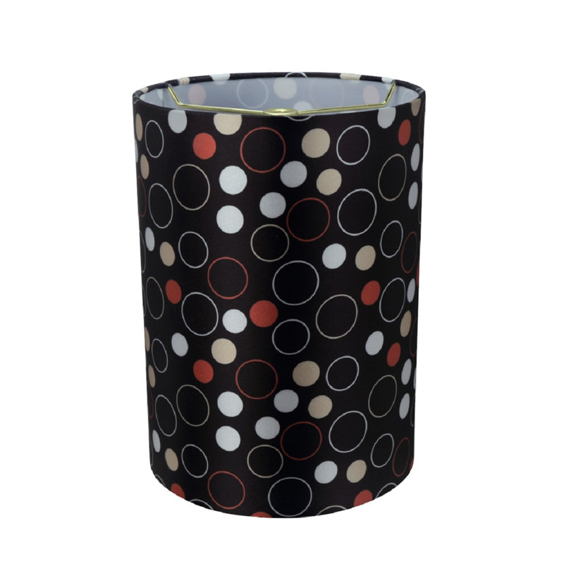 Abat-jour tambour en lin H 11 po x l 8 po Kellam (araignée) de couleur noire