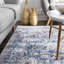 Tapis bleu / blanc Keener-657234498