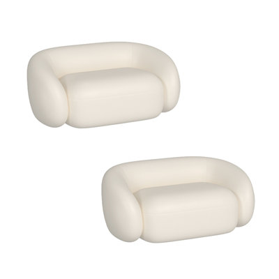 Malakaj 55.1'' Faux Leather Settee