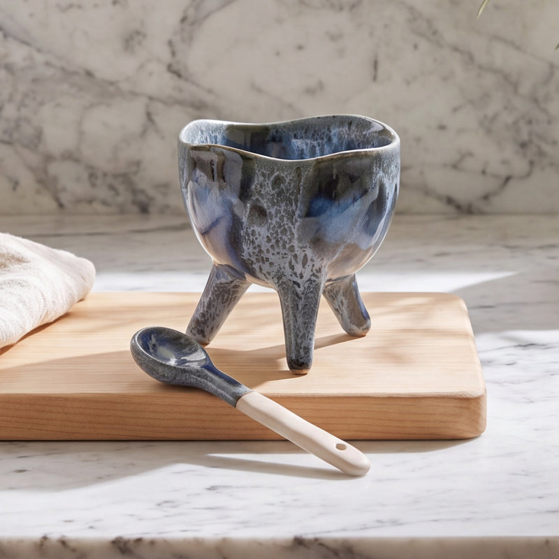 Yalina Footed Bowl, 3" H x 3.5" W x 3.5" D