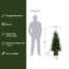 Sapin de Noël artificiel vert foncé de 122 cm (4 pi), pré-illuminé, avec pot en bois et 100 DEL blanc chaud